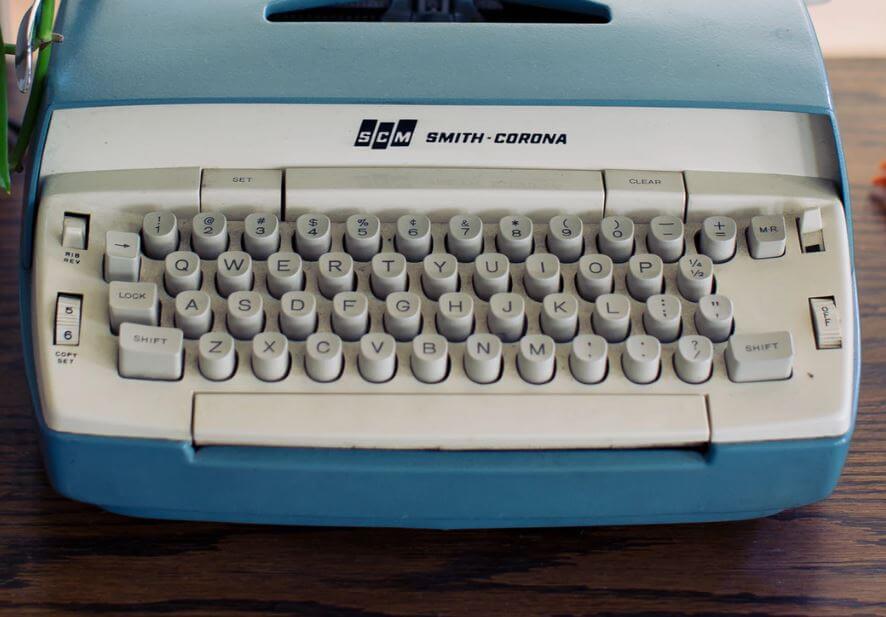 Buttons on a type writer