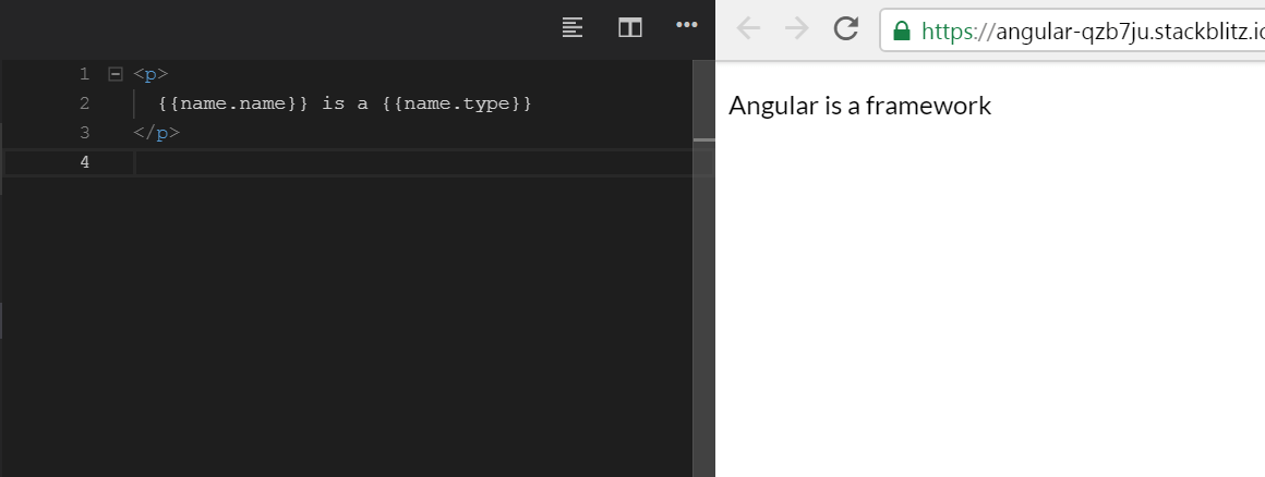 Outputting multiple data object properties in an Angular template file