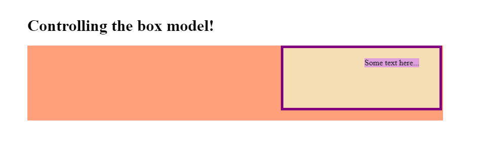 Controlling the box model