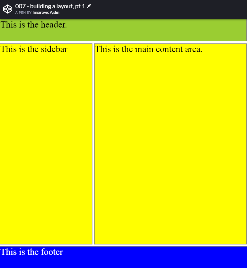 The first layout, v1