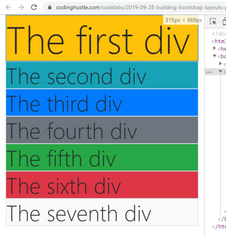 Using containers and contextual classes on divs in Bootstrap