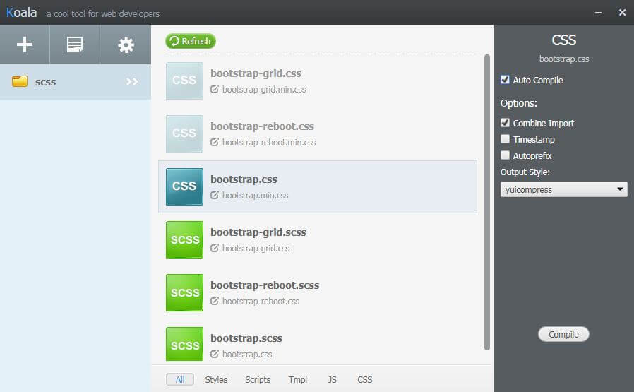 Auto-compiling CSS files in Koala