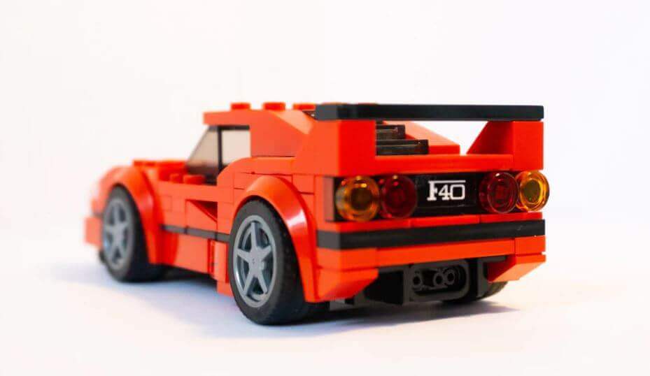 A sports car built with legos