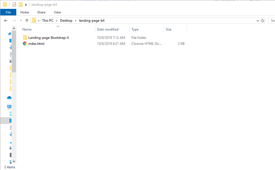 Landing-page-Bootstrap-4 folder inside landing-page-b4 folder