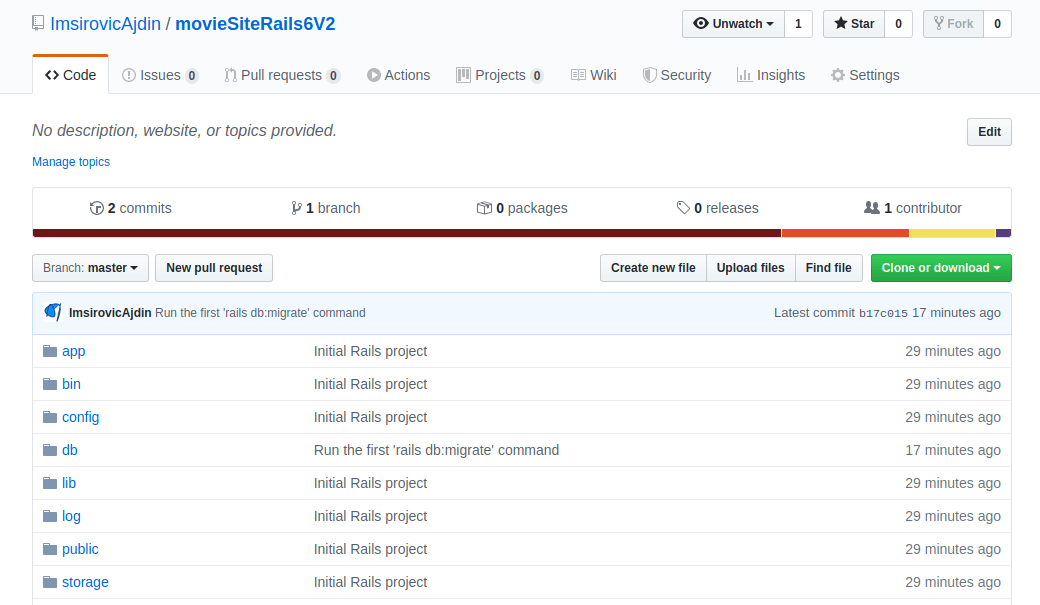 List of commits are now showing on GitHub