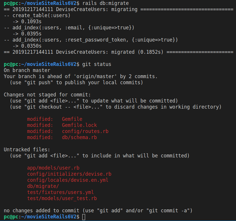 Looking at changes after running rails db migrate in Rails 6