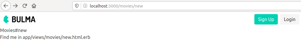 The movies new url is served in the browser