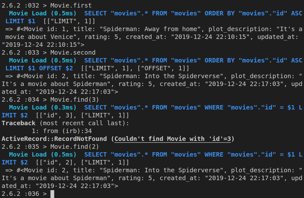 Accessing database rows with ActiveRecord