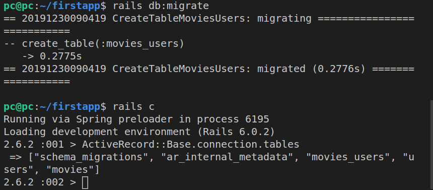 Our db after migration