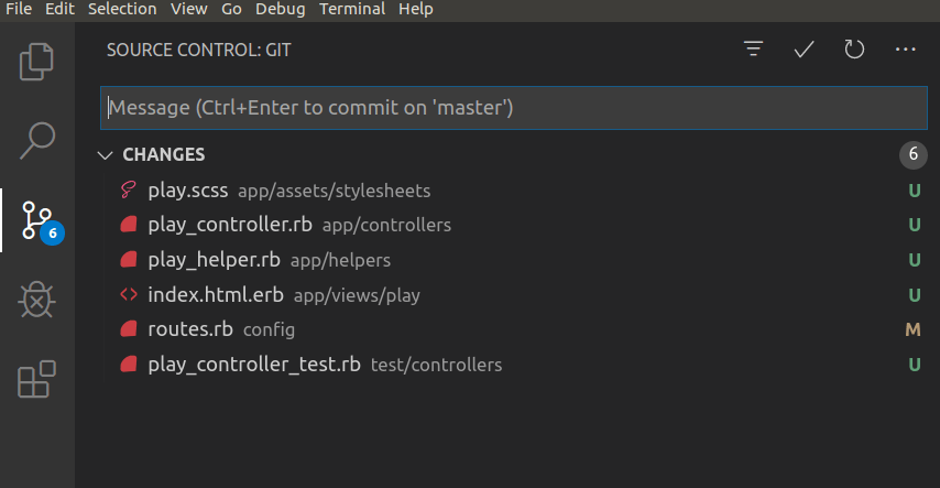 Previewing the git source control pending changes in VS Code