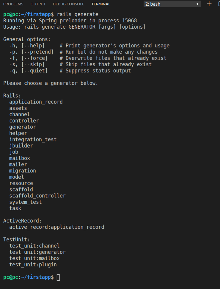 The Rails generate command can add many different files to our app