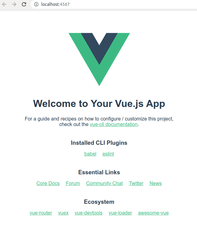 A brand new boilerplate Vue.js app