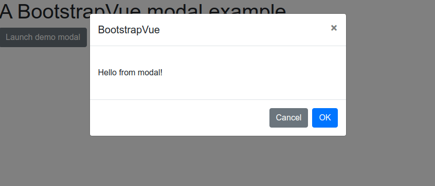 BootstrapVue modal triggered on screen