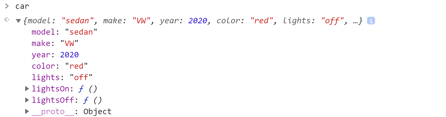 Inspecting the car object