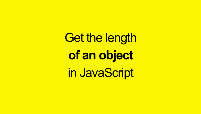 Get the length of an object in JS